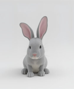 A-digital-rendering-of-a-cute-grey-bunny-with-large-pink-ears-and-a-soft-pink-nose-set-against-a-plain-white-background
