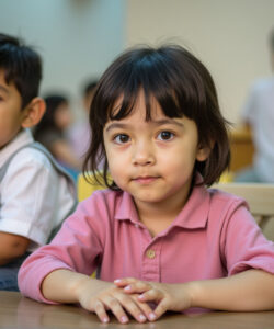 Photograph-of-two-young-Asian-boys-in-a-classroom-one-in-a-pink-polo-shirt-and-the-other-in-gray