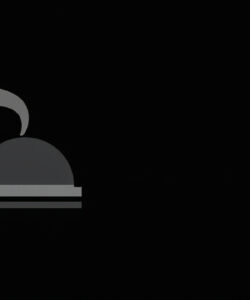 A-minimalist-digital-drawing-of-a-dome-shaped-object-with-a-smokestack-set-against-a-black-background