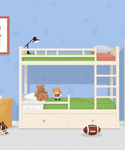 Colorful-digital-illustration-of-a-child-s-bedroom-featuring-a-bunk-bed-teddy-bears-books-and-toys-with-a-playful-theme