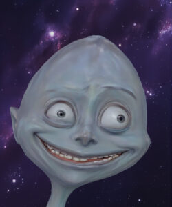 grin-blue-skin-starry-sky-sfw-smile-space-star-sky-blue-hair-solo-original-pointy_ears-1girl-starry-night-sky-alien