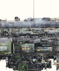 photograph-of-a-steam-locomotive-intricate-mechanical-details-green-and-black-color-scheme-Turkish-flag-white-background-industrial-detailed